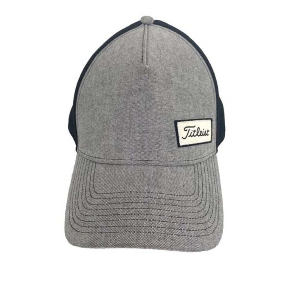Titleist Golf‎ Cap Hat Men's M/L Gray Black Mesh A-Flex MC-44